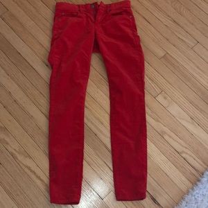 Red corduroy jeans Gap